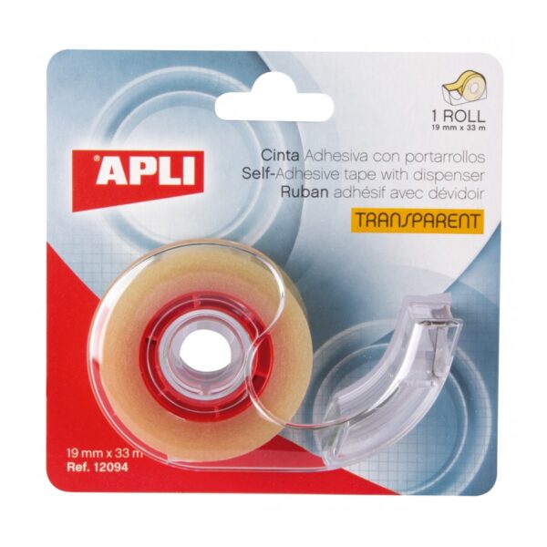 APLI 11505 - Cinta adhesiva celo doble cara 15 mm x 10 m 