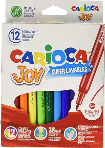 Rotuladores Carioca Birello doble punta Caja 12 colores