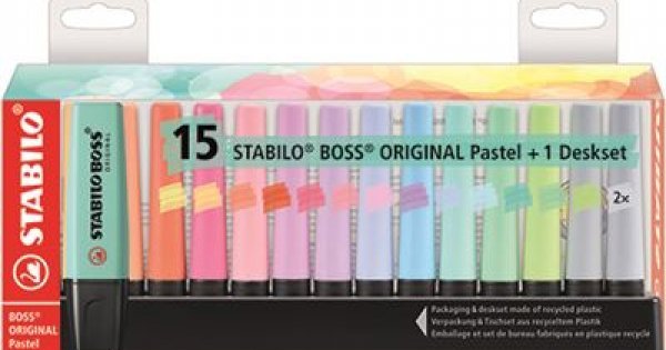 pack peana de 15 rotuladores de color pastel