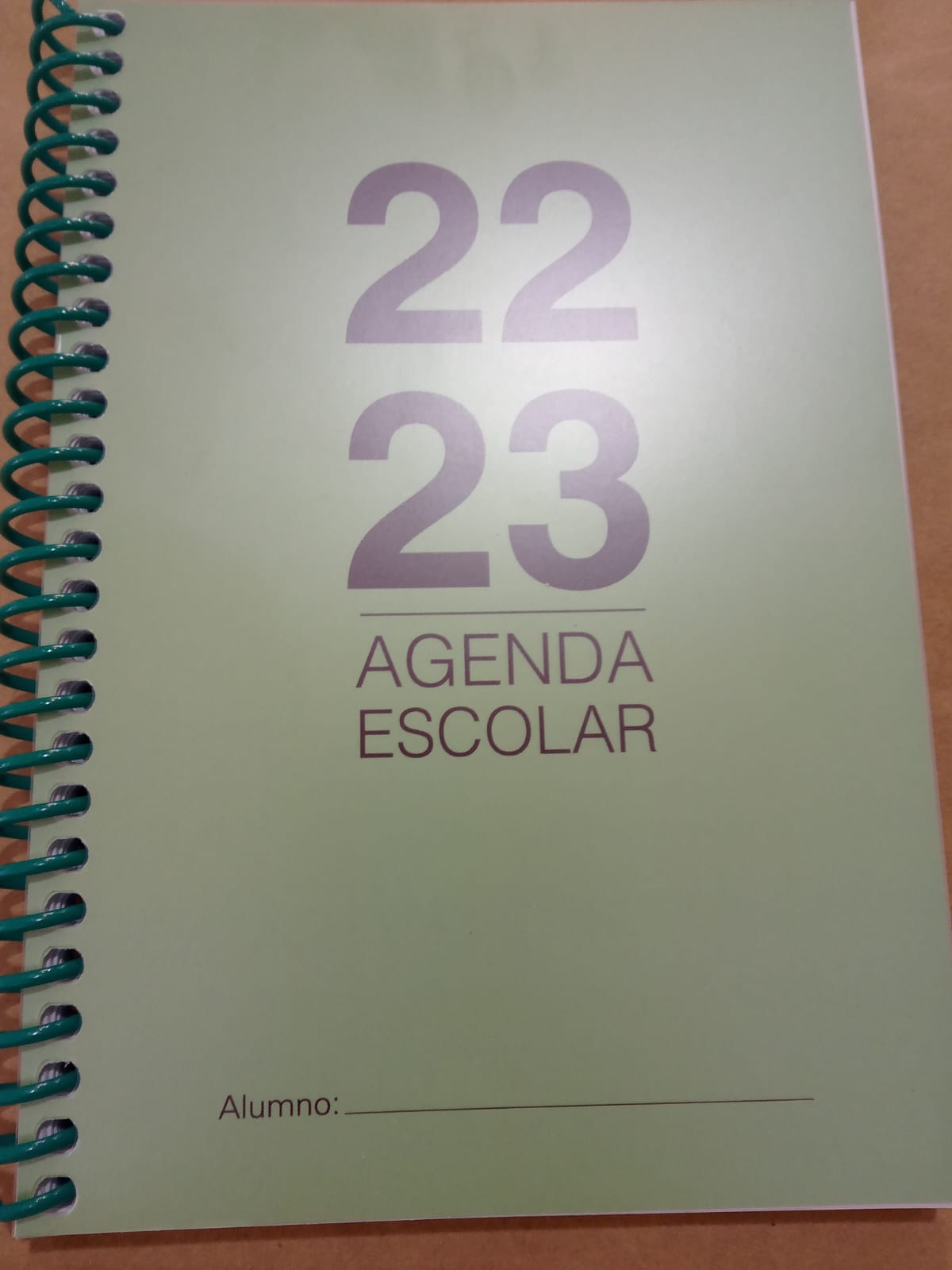 agenda para clase tamaño grande con una página para cada día.