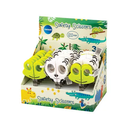 tijeras metálicas escolares con punta redonda roma para vuelta al cole