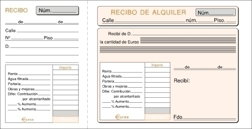 Talonario de de alquiler - Oficoex. papelería OnLine desde Badajoz