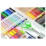 caja de pinturas para dibujo tipo maletin grande con rotuladores, lapices y acuarelas